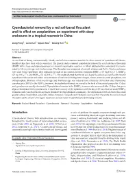 Cyanobacterial Removal by a Red Soil-Based Flocculant and Its Effect on Zooplankton: an Experiment with Deep Enclosures in a Tropical Reservoir in China