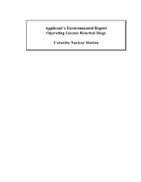 Environmental Report for Catawba