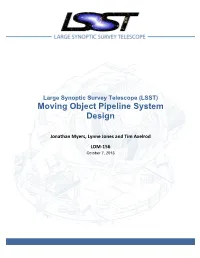 (LSST) Moving Object Pipeline System Design