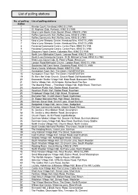 Polling Station List