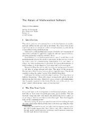 The Future of Mathematical Software