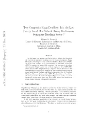 Two Composite Higgs Doublets: Is It the Low Energy Limit of A