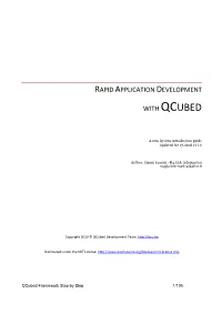 Rapid Application Development with Qcubed