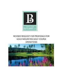 Revised Request for Proposals for Gold