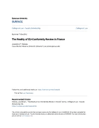 The Reality of EU-Conformity Review in France