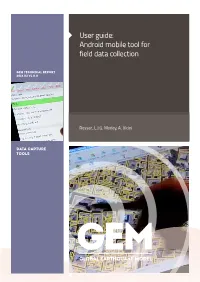 User Guide: Android Mobile Tool for Field Data Collection