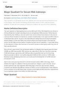 Magic Quadrant for Secure Web Gateways
