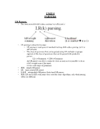 Unit-5 Parsers