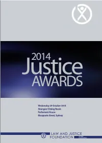 2014 Justice Awards Program