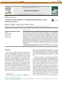 Acquisition and Analysis of Compromised Firmware