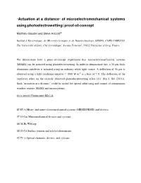 Actuation at a Distance ” of Microelectromechanical Systems Using Photoelectrowetting: Proof-Of-Concept