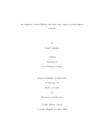 An Evaluation of Latent Dirichlet Allocation in the Context of Plant-Pollinator Networks by Liam Callaghan a Thesis Presented To