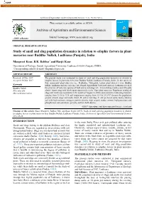Archives of Agriculture and Environmental Science Study Of