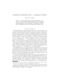 CONFORMAL INVARIANCE and 2 D STATISTICAL PHYSICS −