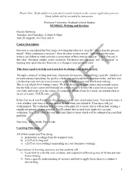 Draft Syllabi Are Provided to Assist Students in the Course Registration Process