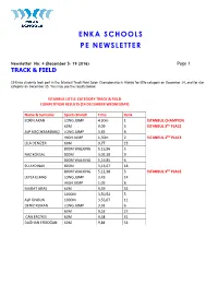 Enka Schools Pe Newsletter