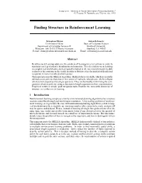 Finding Structure in Reinforcement Learning
