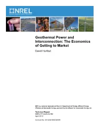Geothermal Power and Interconnection: the Economics of Getting to Market David Hurlbut