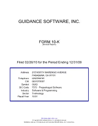 Guidance Software, Inc