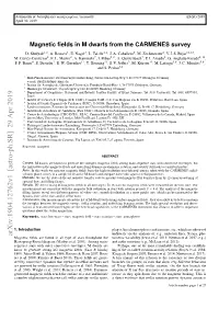 Magnetic Fields in M Dwarfs from the CARMENES Survey
