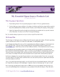 My Essential Open-Source Products List by Angela Allen Parker