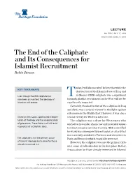 The End of the Caliphate and Its Consequences for Islamist Recruitment Robin Simcox
