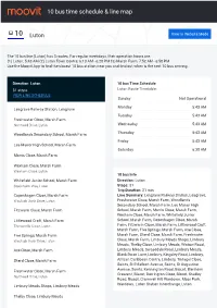 10 Bus Time Schedule & Line Route