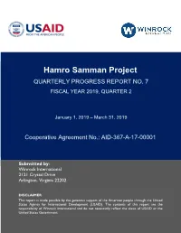 Hamro Samman Project QUARTERLY PROGRESS REPORT NO