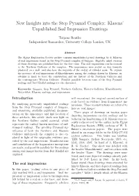 New Insights Into the Step Pyramid Complex: Klasens' Unpublished