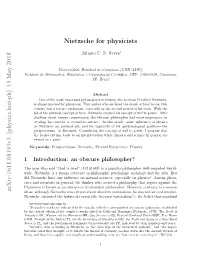 Nietzsche for Physicists
