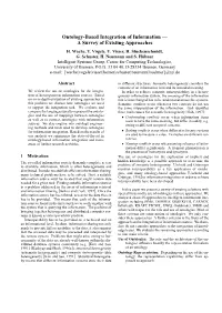 Ontology-Based Integration of Information — a Survey of Existing Approaches H