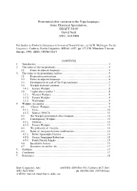 Pronominal Clitic Variation in the Yapa Languages Some Historical Speculations