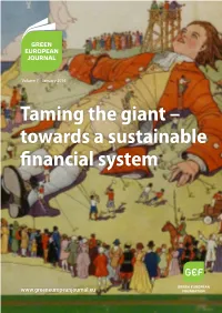 Taming the Giant – Towards a Sustainable Financial System