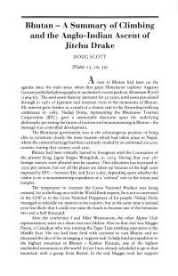 Bhutan -A Summary of Climbing and the Anglo-Indian Ascent of Jitchu Drake DOUGSCOTT