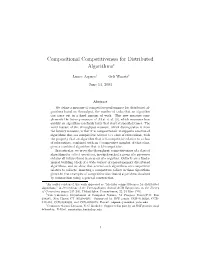 Compositional Competitiveness for Distributed Algorithms∗