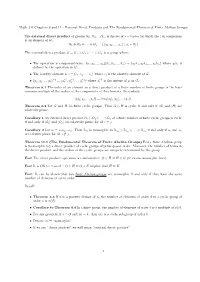 External Direct Products and the Fundamental Theorem of Finite Abelian Groups