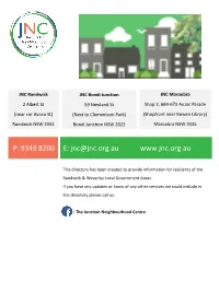 P: 9349 8200 E: Jnc@Jnc.Org.Au