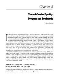 Toward Gender Equality: Progress and Bottlenecks