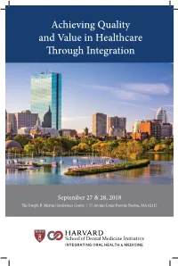Achieving Quality and Value in Healthcare Through Integration