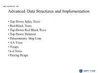 Advanced Data Structures and Implementation