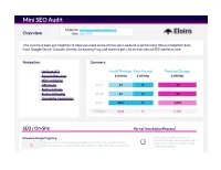 Copy of Mini SEO Audit [SAMPLE]