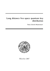 Long Distance Free-Space Quantum Key Distribution