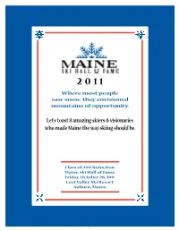 2011 Hall of Fame Program