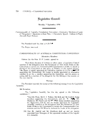 Alternative Members-Leader of Delegation)-Questions Without Notic-Governor's Speech: Address in Reply (Seventh Day's Debate)