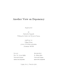 Another View on Deponency