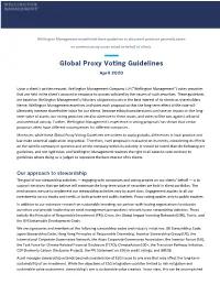 Global Proxy Voting Guidelines Are Written to Apply Globally, Differences in Local Practice and Law Make Universal Application Impractical
