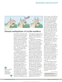 Histone Methylation: It's in the Numbers