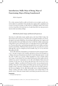 Introduction. Walls: Ways of Being, Ways of Functioning, Ways of Being Transformed