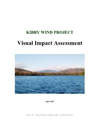 Kibby Wind Project Visual Impact Assessment Part A