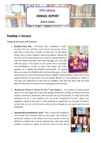 Ongoing Activities and Features